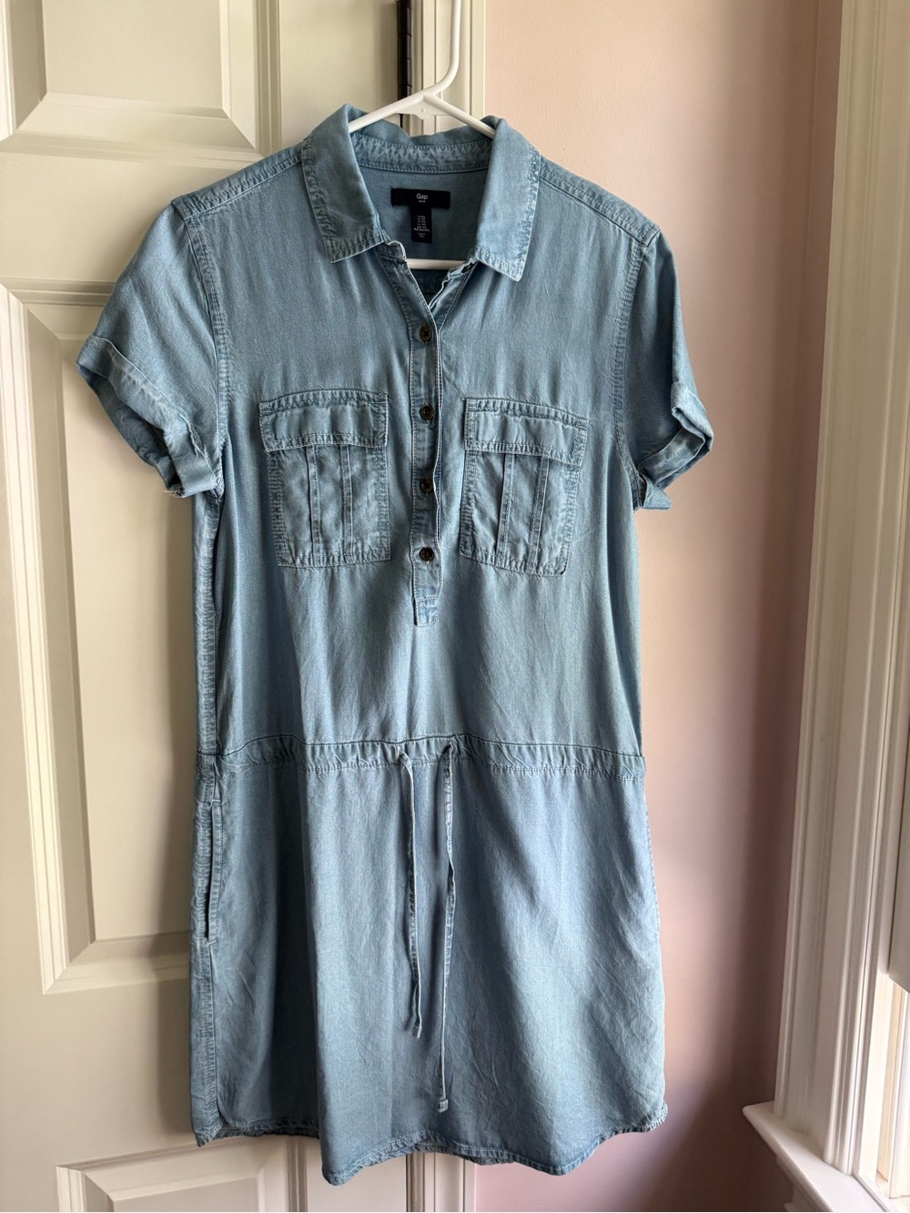 GAP Light Blue Denim Shirt Mini Dress